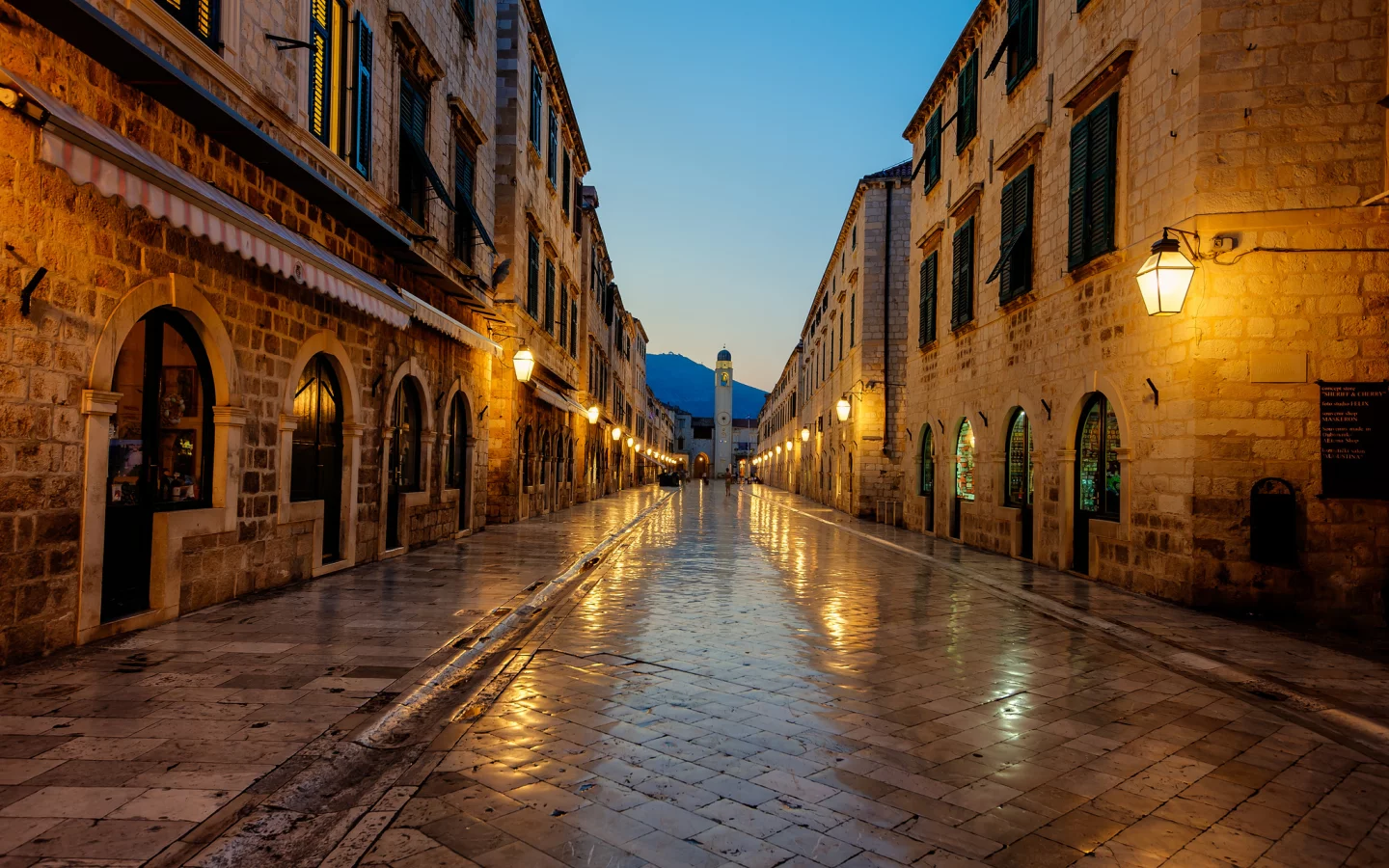 sunrise, dubrovnik, дубровник, stradun, croatia, хорватия