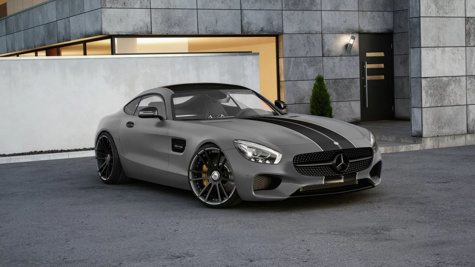 mercedes-benz, front, amg, grey, tuned, 600hp, gt, wheelsandmore