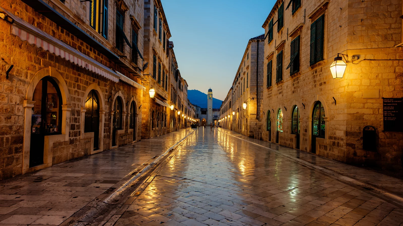 sunrise, dubrovnik, дубровник, stradun, croatia, хорватия