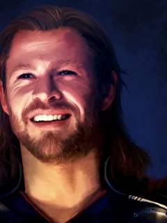 chris hemsworth, thor, улыбка, крис хемсворт, тор, smiling, marvel
