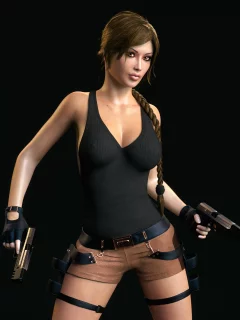 Lara Croft, Пистолеты, 3d