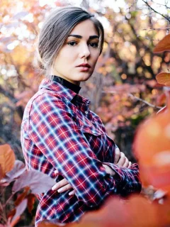 девушка, рубашка, в клетку
