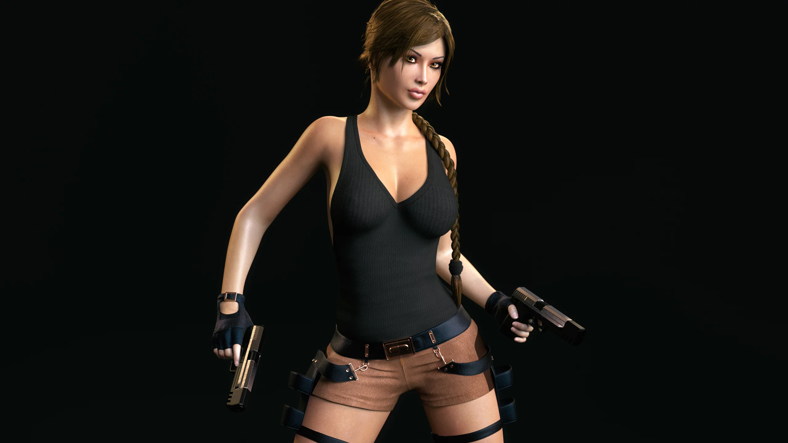Lara Croft, Пистолеты, 3d