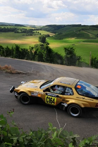 Горы, бездорожъе, машина, Porche 944, ралли.
