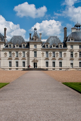 Замок Шеверни, Франция, дворец, замок, небо, деревья, Chateau de Cheverny, France, chateau
