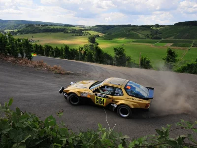 Горы, бездорожъе, машина, Porche 944, ралли.