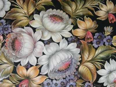 Фон, чёрный, цветы, рисунок.