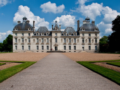 Замок Шеверни, Франция, дворец, замок, небо, деревья, Chateau de Cheverny, France, chateau