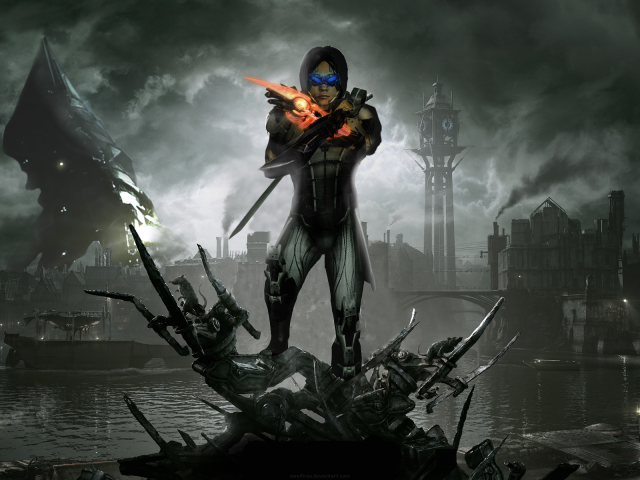 dishonored, reaper, кай ленг, fan art, mass effect 3, dunwall city, kai leng