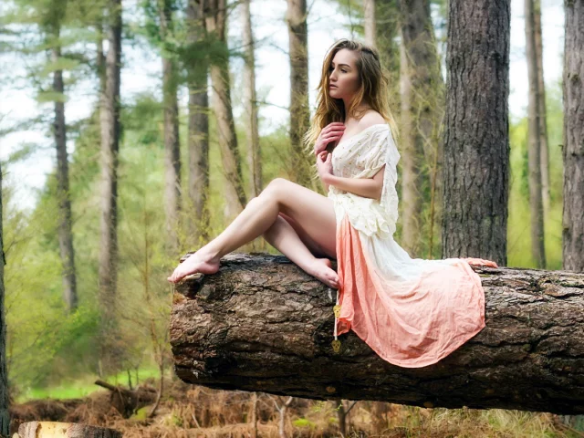 девушка, блуза, юбка