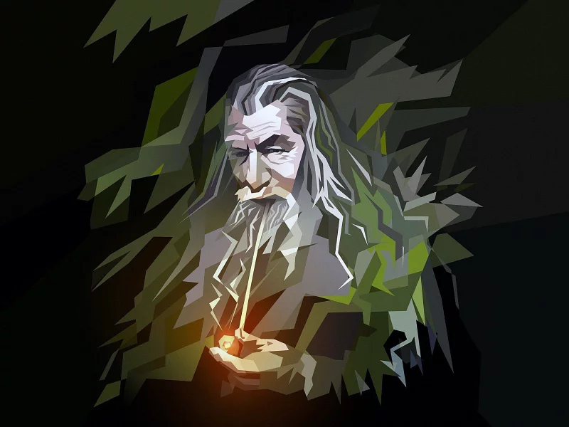 Старик, колдун, трубка, графика, рисунок.