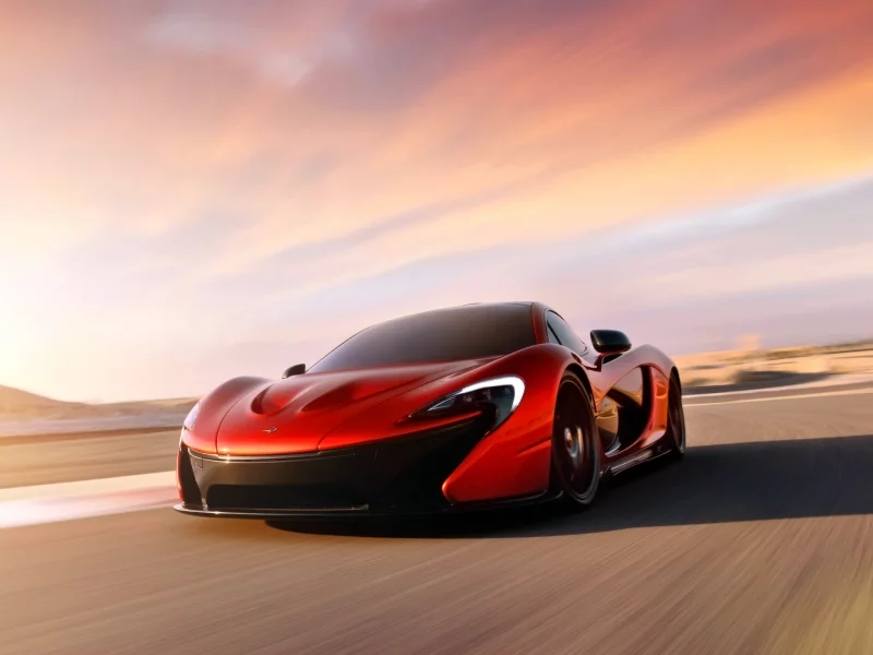 авто, в движении, день, mclaren, concept, машина, p1, оранжевый