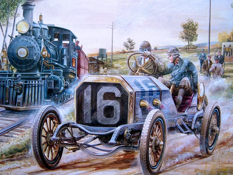 Картинка, рисунок, начало, авто, гонки.