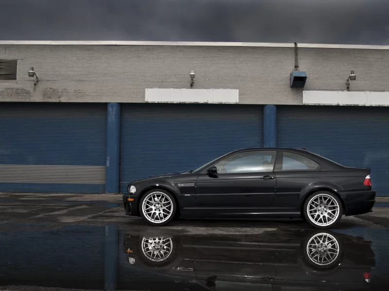 black, bmw, m3, ролеты, e46, синие, профиль, бмв, здание, чёрный