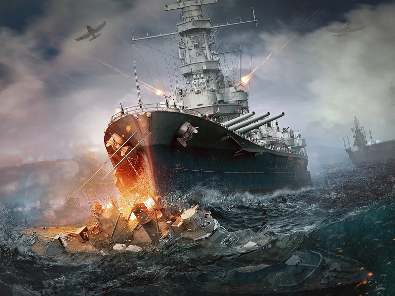 Море, бой, корабли, игра, world of warships