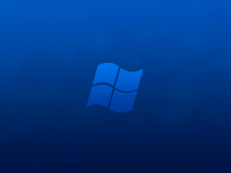 windows, минимализм, hi-tech, синий фон
