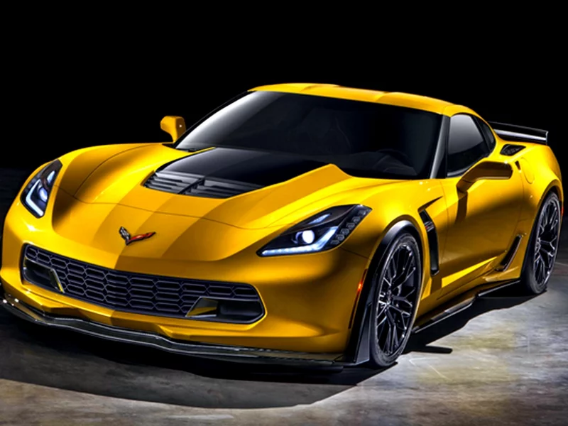спорткар, желтый, Chevrolet Corvette Z06