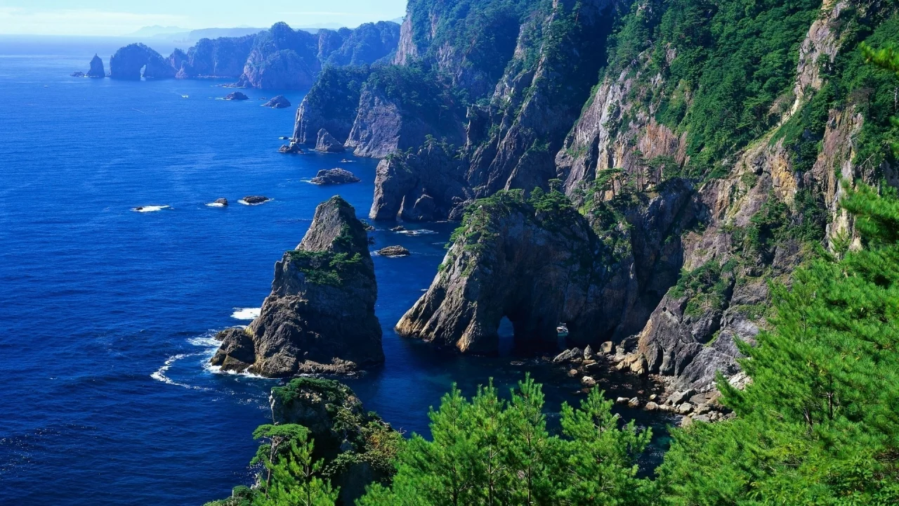природа, море, горы, скала