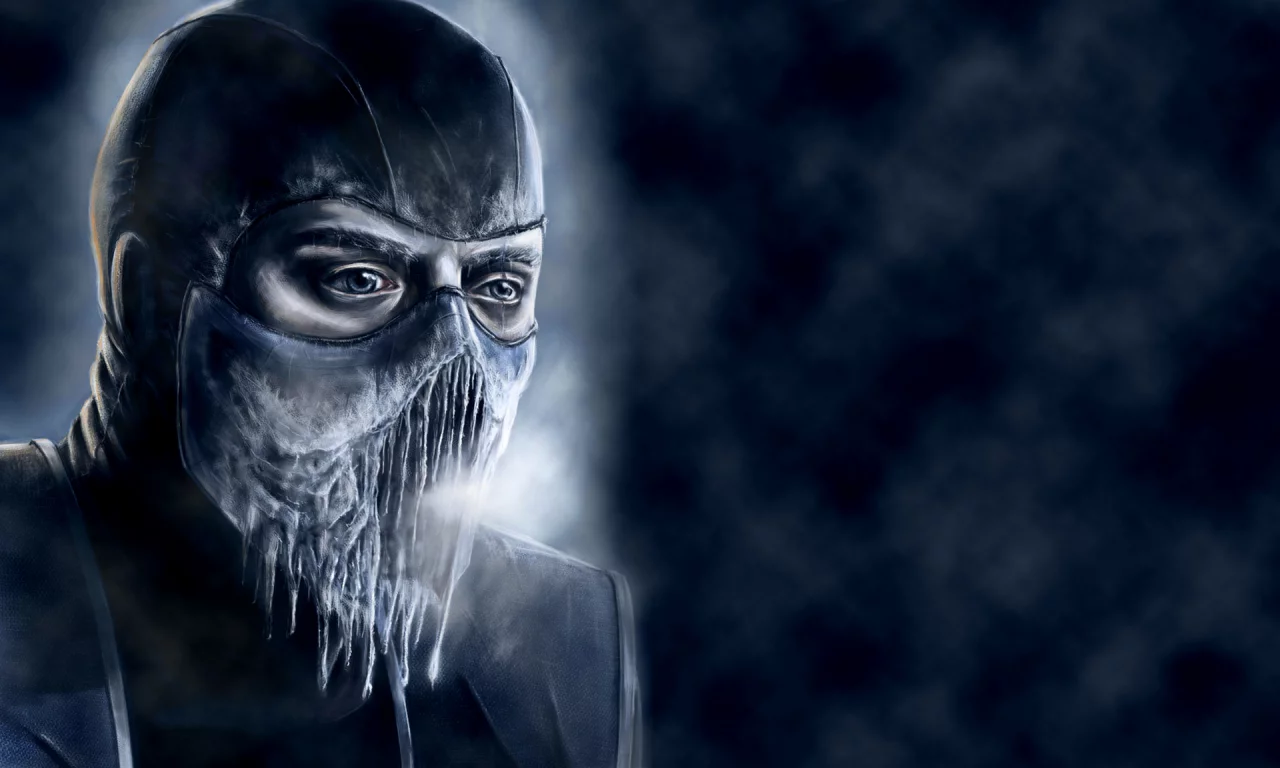 саб-зиро, лед, холод, mortal kombat, синий, sub-zero