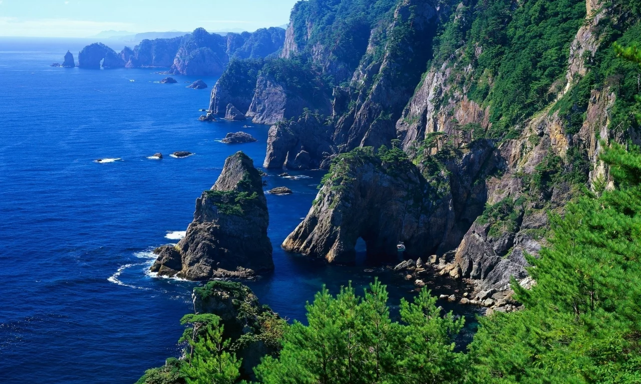 природа, море, горы, скала