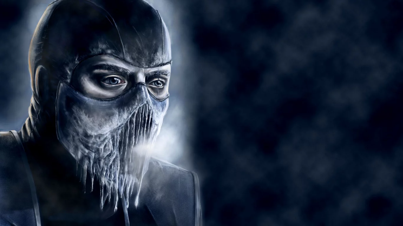саб-зиро, лед, холод, mortal kombat, синий, sub-zero