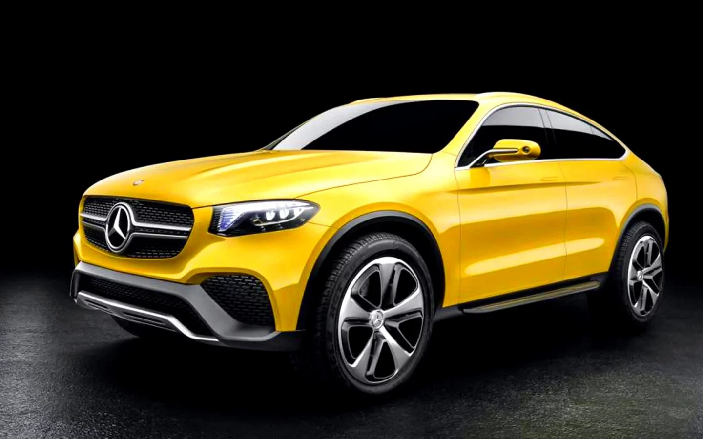 кроссовер, желтый, Mercedes benz glc coupe