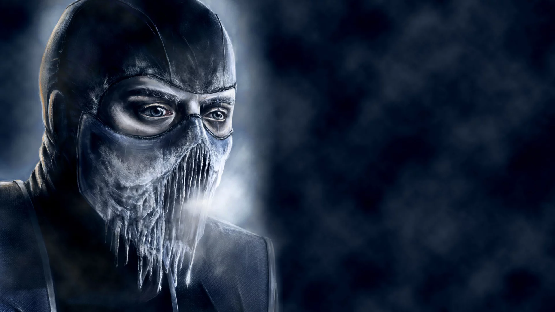 саб-зиро, лед, холод, mortal kombat, синий, sub-zero