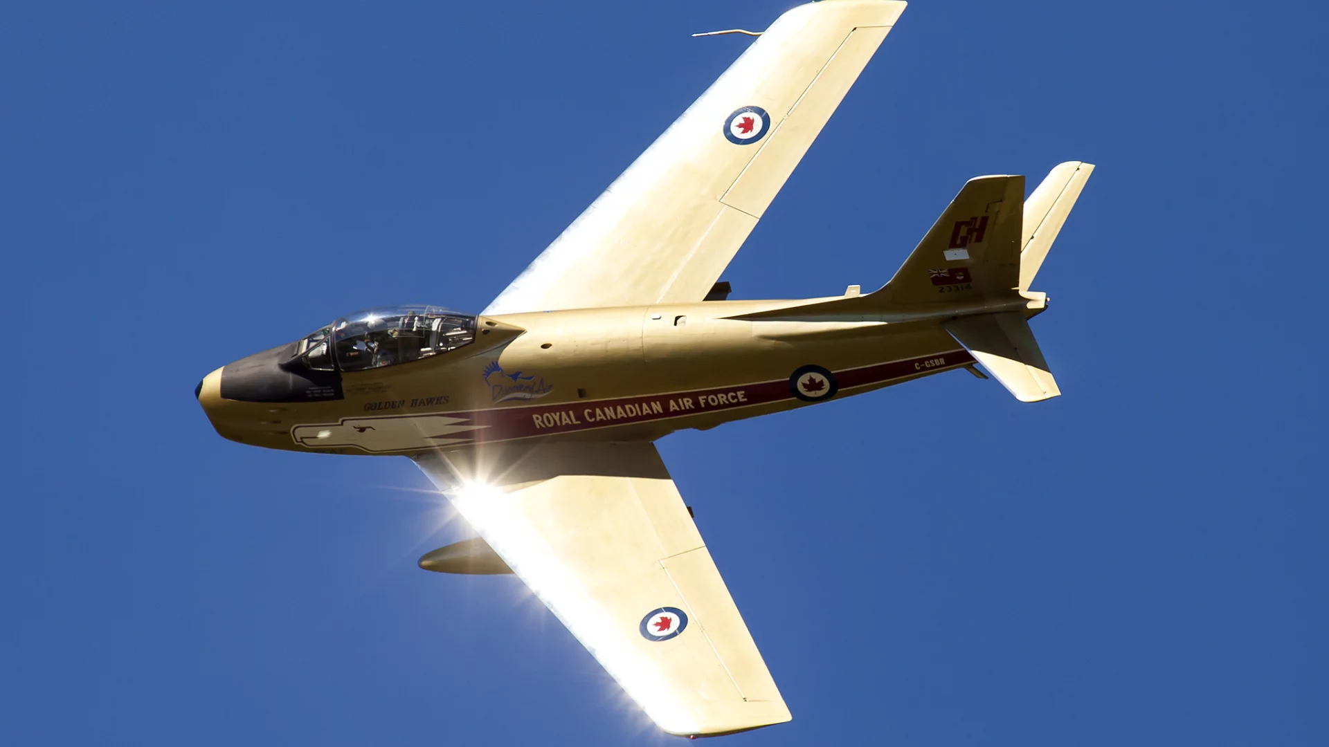 реактивный, истребитель, полет, canadair, sabre v