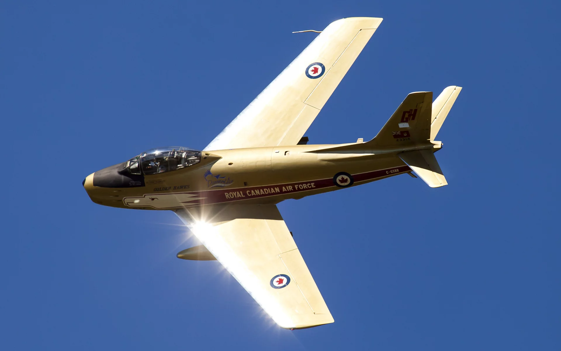 реактивный, истребитель, полет, canadair, sabre v