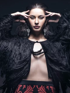 модель, красивая, серги