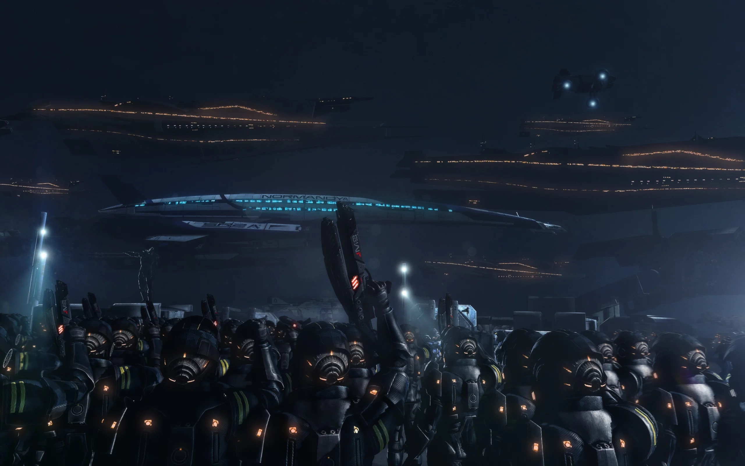  space ship, soldiers, war, normandy, fan, eve of war, mass effect 3, cruiser, art