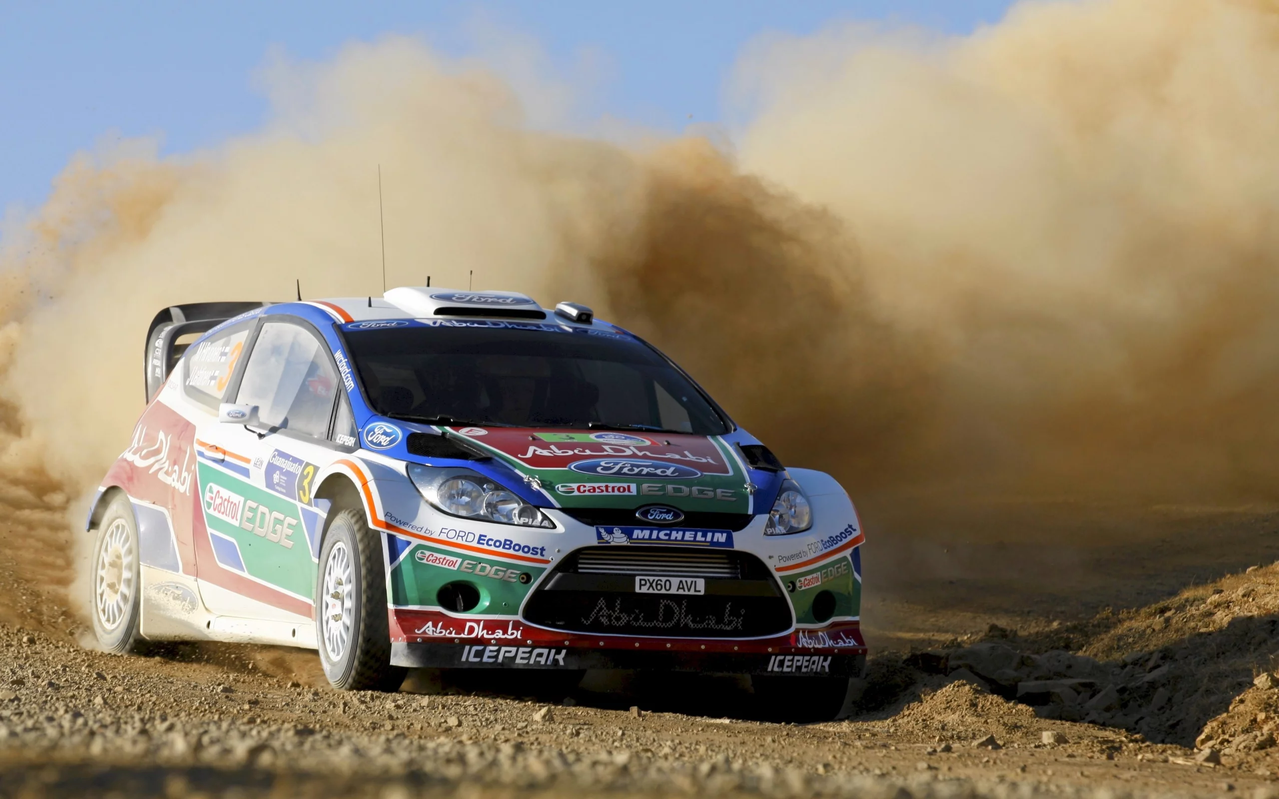 wrc, ford, занос, форд, rally, fiesta, скорость, завеса, пыль