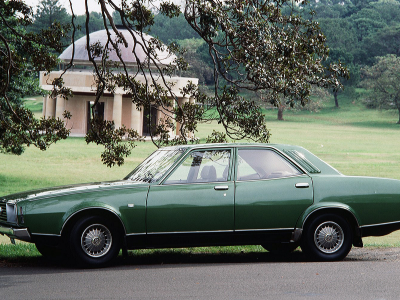 Парк, деревья, трава, зелень, машина, Leyland 1974, ретро