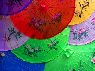 азия, япония, цветы, зонт, китай, зонтик, узор