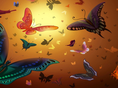 крылья, свет, полет, бабочки, рисунок, насекомые, цвет