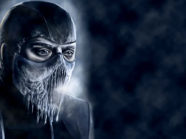 саб-зиро, лед, холод, mortal kombat, синий, sub-zero
