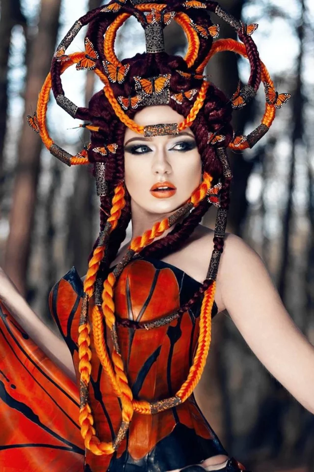 костюм, взгляд, девушка