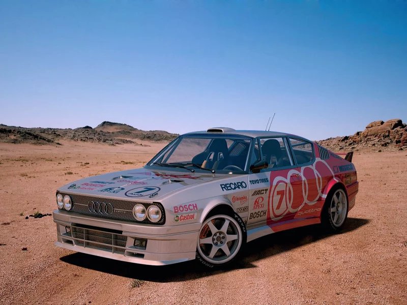 Небо, пустыня, машина, Audi Quatro