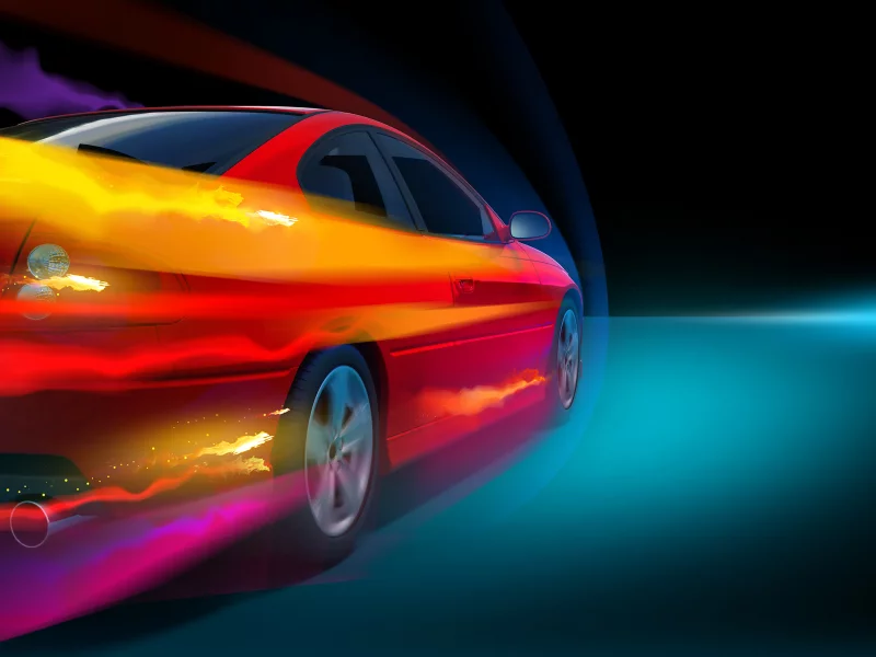 pontiac, свет, поток, купе, автомобиль, скорость, воздух, gto