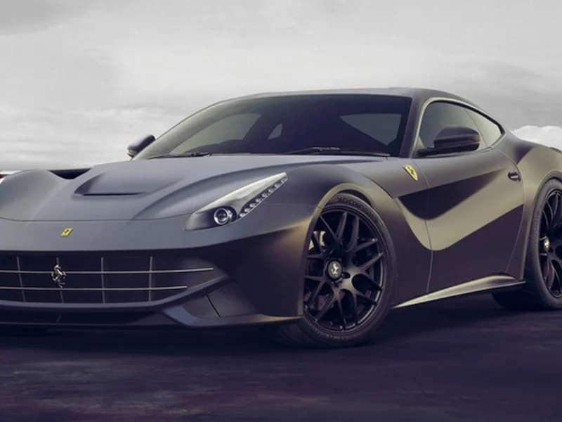 спорткар, чёрный, Ferrari F12