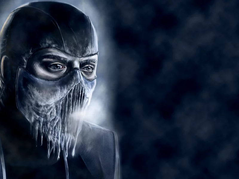 саб-зиро, лед, холод, mortal kombat, синий, sub-zero