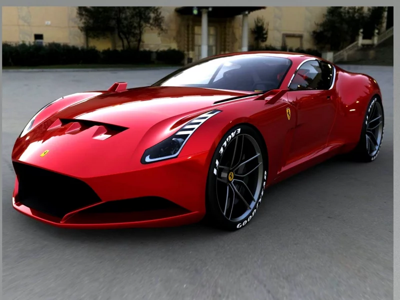 спорткар, красный, Ferrari 612 GTO