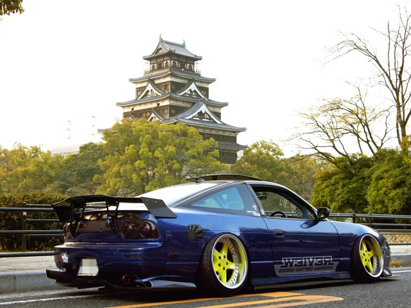 tuning, ниссан, тюнинг, rps13, nissan, синяя, jdm, машина, car, машина