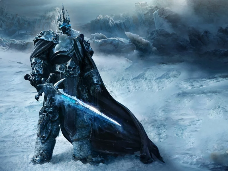 игра, wrath of the lich king, горы, воин, world of warcraft