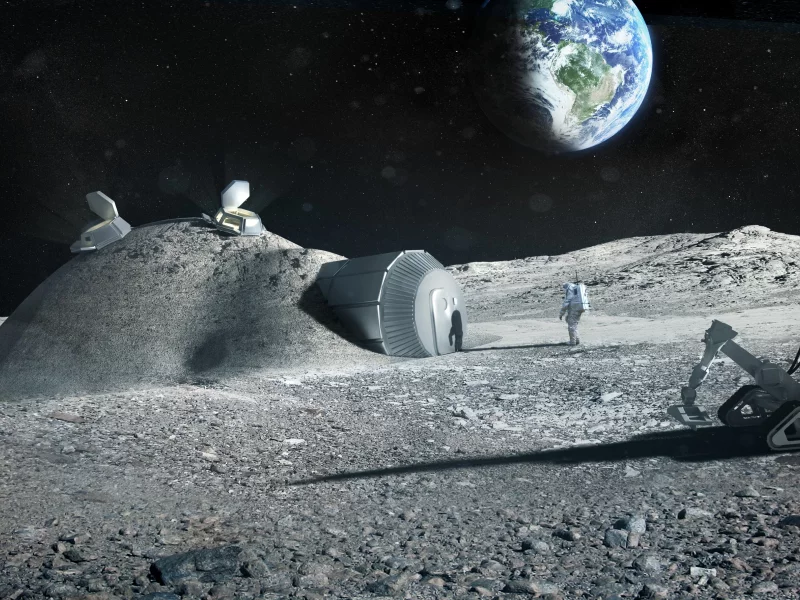 Космос, Земля, Луна, Космонавты, дом, станция, база, землянка