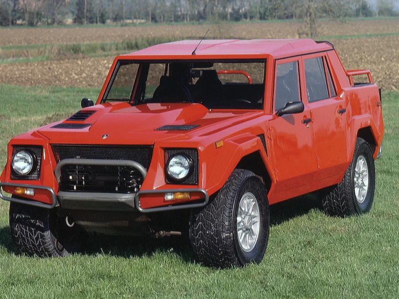 Газон, поле, трава, авто, Lamborghini LM 1986