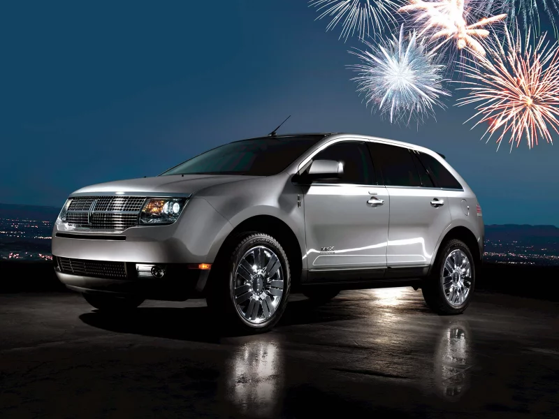 Ночь, салют, авто, Lincoln MKX 2009