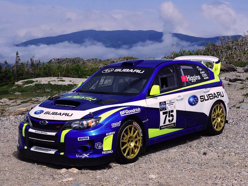 Небо, горы, авто, Subaru, ралли