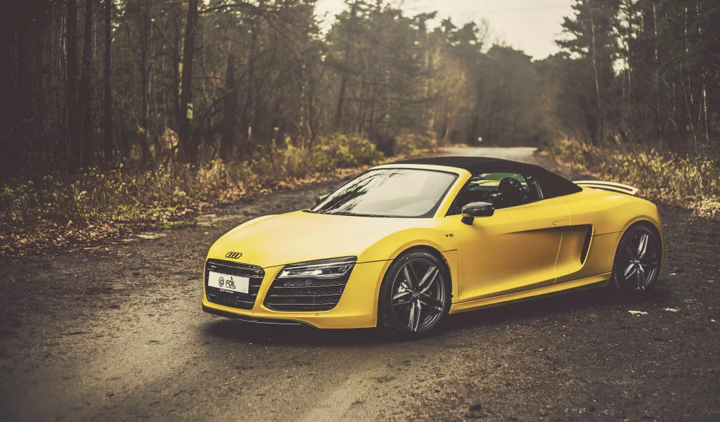 spyder, front, r8, v10, yellow, audi
