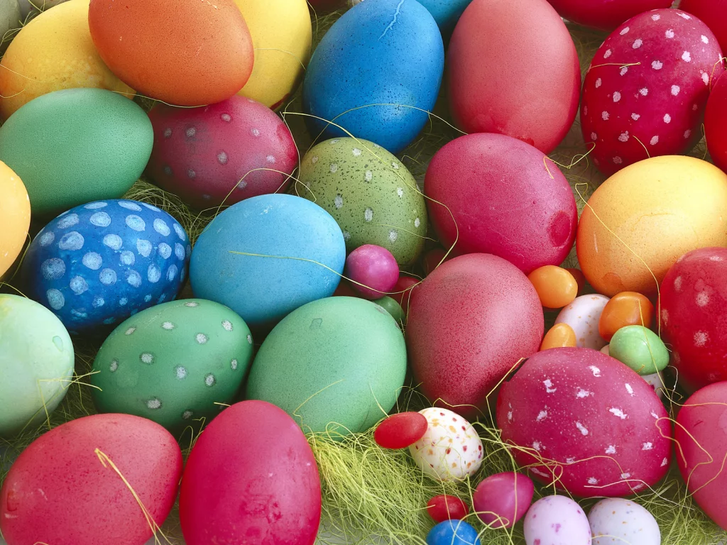 spring, multi-colored, eggs, яйца, close-up, easter, весна, пасха